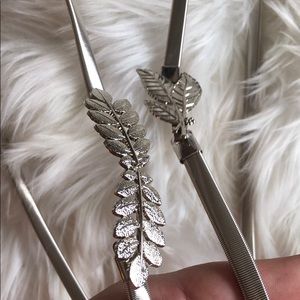 2 pack Silver Waist Belt